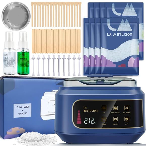 la metlcion Accessories - Smart Waxing Kit Wax Warmer For Hair Removal With Digital Display, 4.41lbs/2kg H